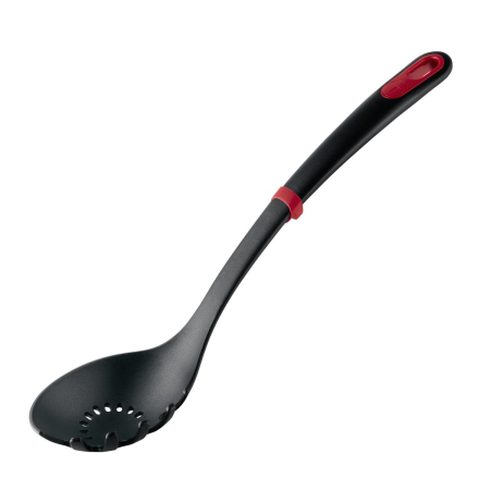 Vase & ustensile pentru gatit - Lingura pentru paste Tefal Ingenio+ K1980234, plastic, rezistenta la temperaturi inalte, compatibilitate cu masina de spalat vase, negru & rosu