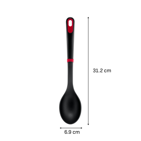 Lingura pentru servire Tefal Ingenio+ K1980334, rezistenta la temperaturi inalte, compatibilitate cu masina de spalat vase, plastic, negru & rosu [10]
