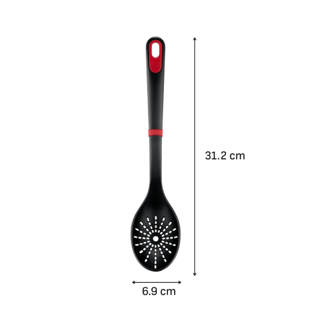Lingura pentru strecurat Tefal Ingenio K1980634, rezistenta la temperaturi inalte, compatibilitate cu masina de spalat vase, plastic, negru & rosu [8]