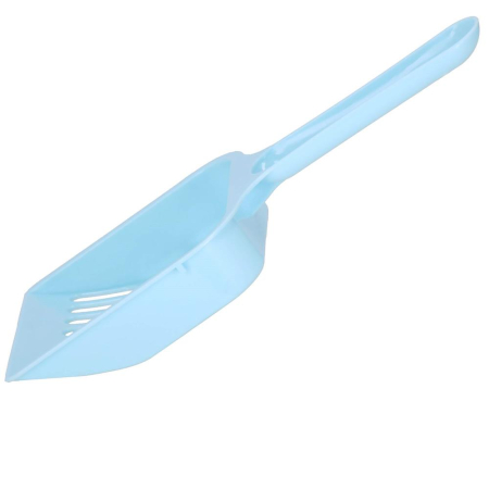 Litiera pisici lopatica plastic pp montaj simplu 2 piese, 40x33x11 cm, design compact, albastru alb [17]