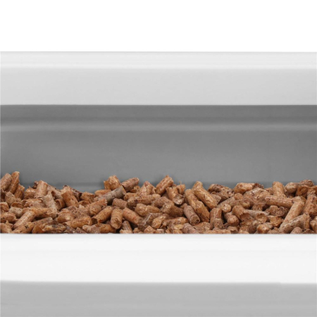 Litiera pliabila pisici lopatica capac plastic compact, 45x34x12 cm, usor de depozitat, gri alb [11]