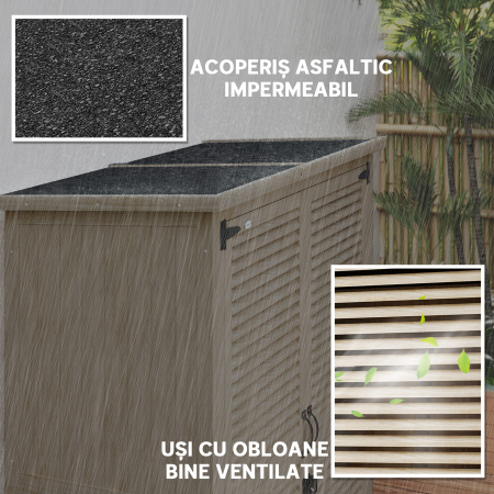  Magazie de Gradina din Lemn, Dulap de Depozitare [4]