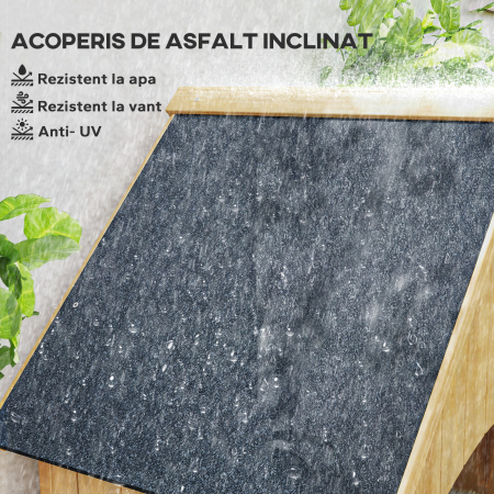  Magazie de Scule de Gradina din Lemn Impermeabila cu Usi si Rafturi, 77.5x54.2x179.5 cm [3]