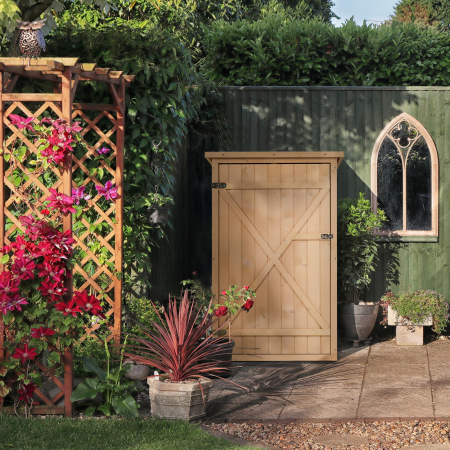  Magazie de Scule pentru Exterior din lemn de brad 75x56x115 cm [6]