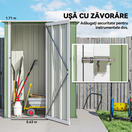  Magazie pentru Unelte Sopron din Otel Impermeabila 142x84x189cm [4]