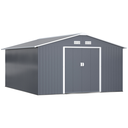 Gradina & balcon -  Magazie Unelte Otel Galvanizat 3,4×3,82×2 m - Impermeabila & Anti-rugina