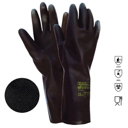 Manusi - Manusi antichimice Black Defender, neopren, 32 cm - L