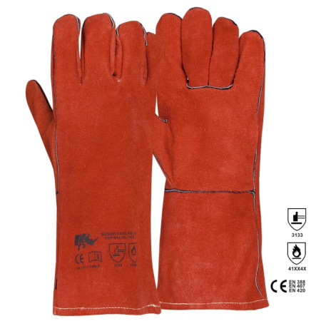 Manusi - Manusi sudori Sudor Kevlar spalt bovina cusute cu ata 33cm - 10