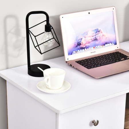  Masa Birou Alba - Cu Sertare & Rafturi Laterale, 120 cm [8]