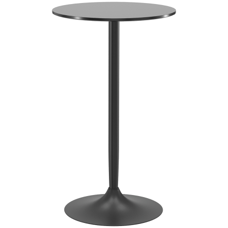 Mese bucatarie si living - , Masa de Bar, Cu Blat Vopsit si Baza, MDF, Otel, 60 x 60 x 102 cm, Negru