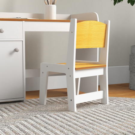  Masa de birou  pentru copii cu scaun birou de scoala pentru copii din lemn sertar scaun asortat alb pentru scoala mobilier camera copilului birou pentru copii mici [7]