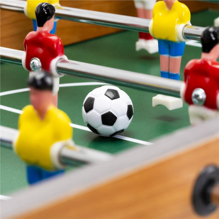 Masa fotbal copii 6 manere 18 jucatori structura mdf tabela, 69x35x62 cm, set complet, multicolor [4]