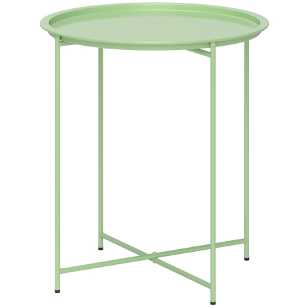 Mese gradina -  Masa de gradina cu tava detasabila si picioare pliabile din otel, Ø46x50 cm, verde
