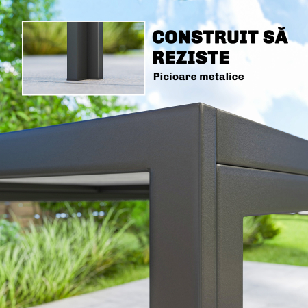  Masa de gradina exterior pentru 6 persoane, balcon pentru terasa, pentru dining in aer liber [5]