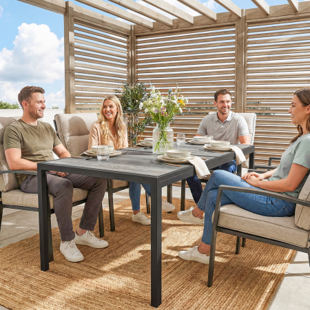  Masa de gradina exterior pentru 6 persoane, balcon pentru terasa, pentru dining in aer liber [8]