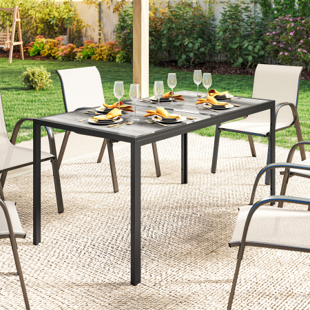  Masa de gradina exterior pentru 6 persoane, balcon pentru terasa, pentru dining in aer liber [7]