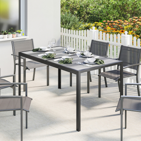  Masa de gradina exterior pentru 6 persoane, balcon pentru terasa, pentru dining in aer liber [6]