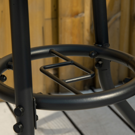  Masa de Gradina Rotunda cu Orificiu, 80cm, Neagra [8]