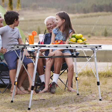  Masa de Picnic Pliabila din Aluminiu cu Custodie 120 x 70cm [1]