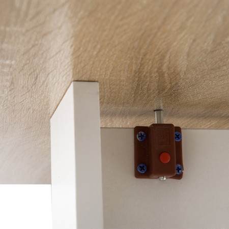  masa de pranz moderna, stejar alb, 103x76x73.5cm [5]