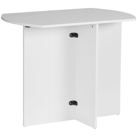 Bucatarie -  Masa de pranz pliabila pentru economisirea spatiului, masa de bucatarie si sufragerie din lemn 90x60x74cm, alb