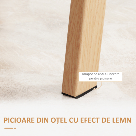  Masa de sufragerie dreptunghiulara pentru max 4 persoane, din otel cu blat din sticla securizata, pentru bucatarie, sufragerie si living, 150x75x76 cm [5]