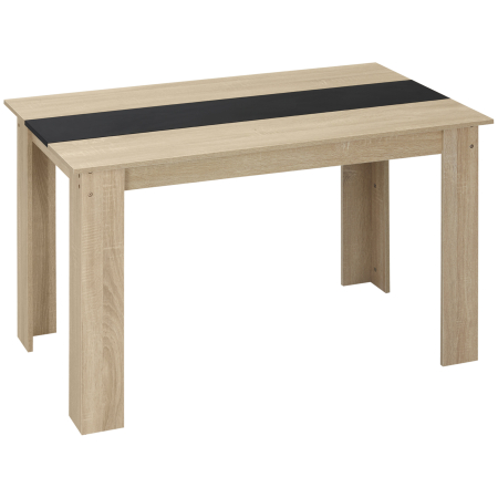 Mobila bucatarie -  Masa de sufragerie moderna din lemn pentru 4-6 persoane, 120x69x75cm, culoare negru si lemn