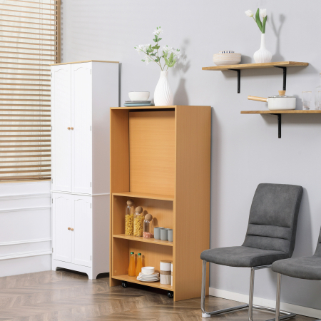  Masa de sufragerie pliabila moderna, bufet extensibil pentru spatii mici, locuri pana la 3 persoane, natural [8]