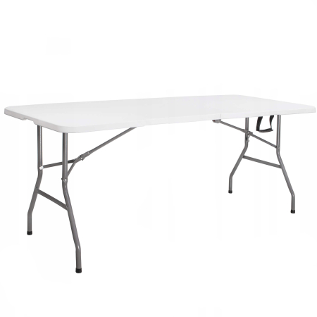 Bucatarie - Masa dreptunghiulara pliabila multifunctionala, 180x72x75cm, alba