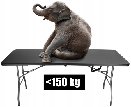 Masa dreptunghiulara pliabila multifunctionala, pentru evenimente, 180x74x74cm, neagra [8]