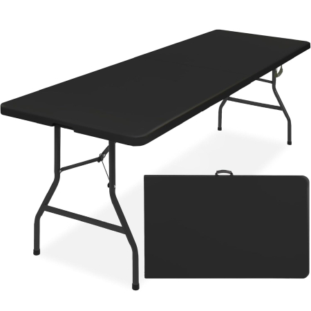 Masa dreptunghiulara pliabila multifunctionala, pentru gradina sau evenimente, 240x75x74 cm, negru [1]
