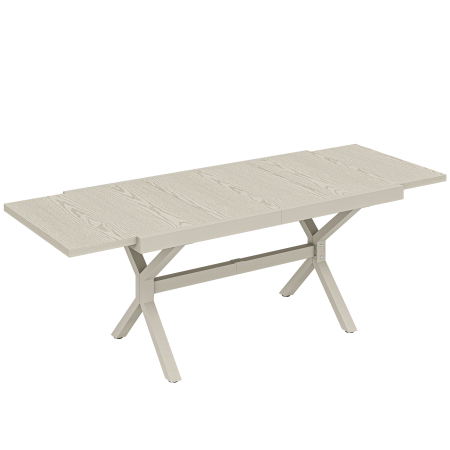 Gradina & balcon -  Masa Extensibila de Gradina pentru 8-10 Persoane, din Aluminiu si Otel, 154/214x85x73 cm, Gri