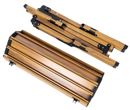 Masa pentru camping cu sistem de pliere rapida, cadru ultra usor din aluminiu, 118x60x45cm, maro [7]