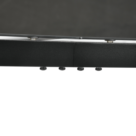  Masa pentru exterior cu 8 locuri, Masa dreptunghiulara din aluminiu pentru gradina, cu blat din sticla securizata, negru [7]