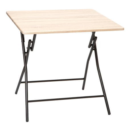 Mobila - Masa pliabila 5Five patrata pentru 4 persoane, MDF si otel, 80x80x75 cm, bej