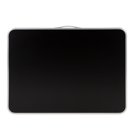 Masa pliabila camping cu maner transport, blat MDF si cadru aluminiu, 80x60x70 cm, argintiu si negru [5]