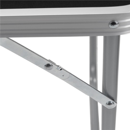 Masa pliabila camping cu maner transport, blat MDF si cadru aluminiu, 80x60x70 cm, argintiu si negru [8]