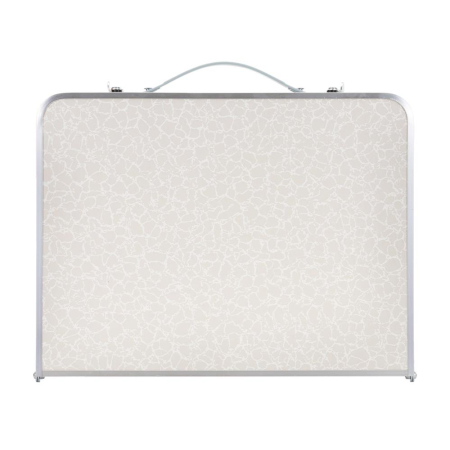 Masa pliabila camping sau picnic joasa cu maner transport, blat MDF si cadru aluminiu, 62x40x25 cm, gri [11]
