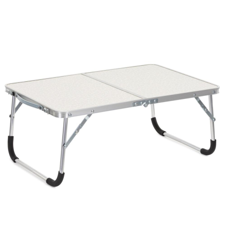 Gradina & balcon - Masa pliabila camping sau picnic joasa cu maner transport, blat MDF si cadru aluminiu, 62x40x25 cm, gri