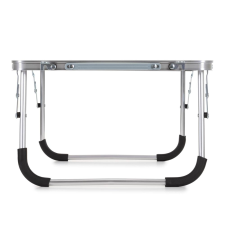 Masa pliabila camping sau picnic joasa cu maner transport, blat MDF si cadru aluminiu, 62x40x25 cm, gri [18]