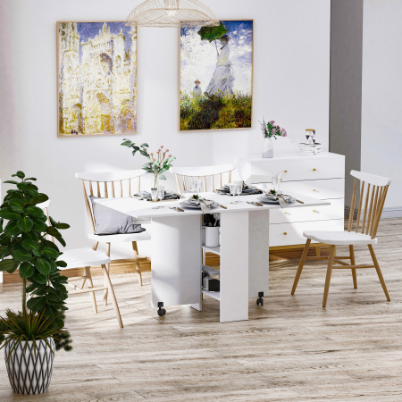  Masa Pliabila cu Etajera Integrata si Roti [1]