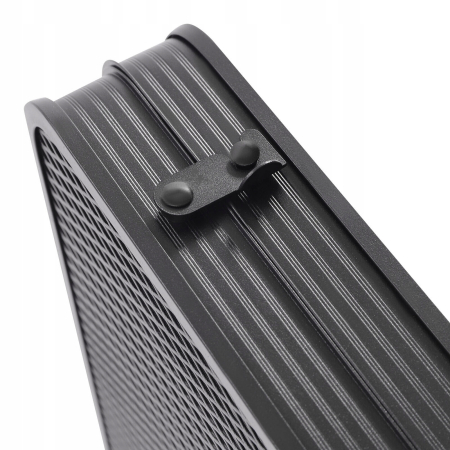 Masa pliabila metalica pentru gradina sau drumetie, 80x40x66cm, inaltime reglabila, neagra [8]