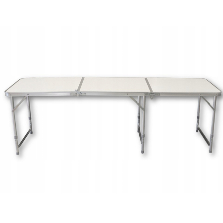 Masa pliabila metalica pentru gradina sau picnic, blat MDF, inaltime reglabila, 180x60cm [8]