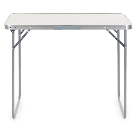 Masa pliabila pentru camping, cu maner transport, blat MDF si cadru aluminiu, 90x60x70 cm, gri [20]