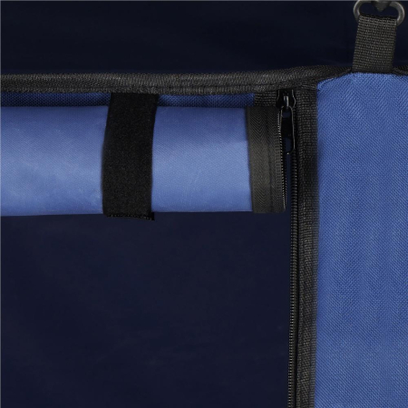 Masa pliabila pentru camping cu organizator suspendat, inaltime reglabila, aluminiu si MDF, 120x47x71 cm, negru si argintiu [16]