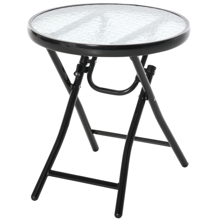 Gradina & balcon -  masa pliabila pentru gradina, blat sticla, neagra