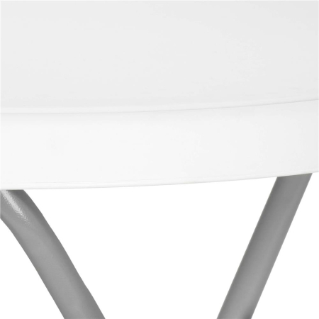 Masa pliabila rotunda pentru gradina sau catering 75x80 cm, HDPE si metal, alb [10]