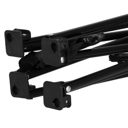 Masa plianta camping sau pescuit, cu 2 suporturi pahar, 46x46x45 cm, negru [7]