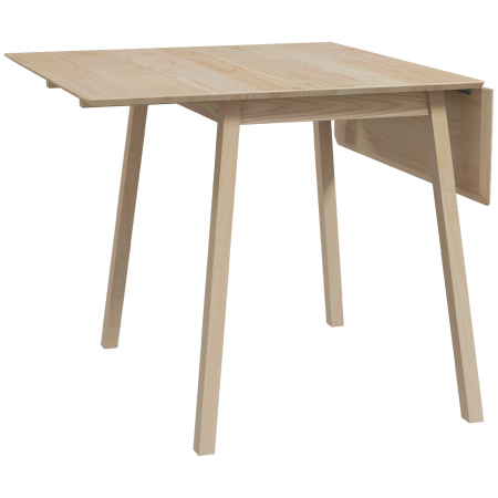 Bucatarie -  Masa Plianta cu Economie de Spatiu cu 2 Clapete, Masa pentru 2-4 Persoane din Lemn de Pin, 110x86x75 cm, Lemn Natural