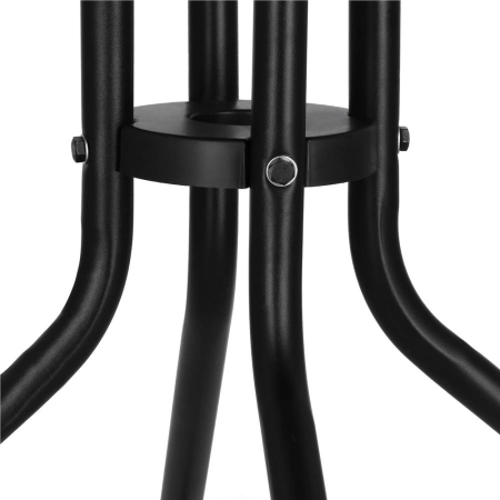 Masa rotunda pentru gradina sau balcon, blat din sticla securizata fumurie, 60 x 70 cm, negru [18]